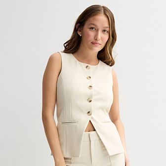 Juniors' SO® High Neck Longline Vest