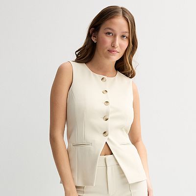 Juniors' SO® High Neck Longline Vest