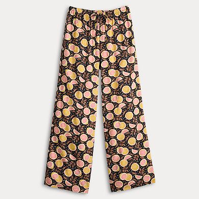 Juniors' Threads Of Luxx Printed Soft Pull On Pants