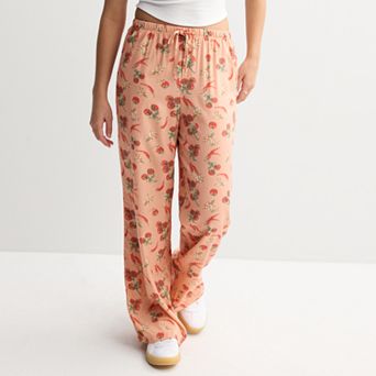 Juniors' Threads Of Luxx Printed Soft Pull On Pants