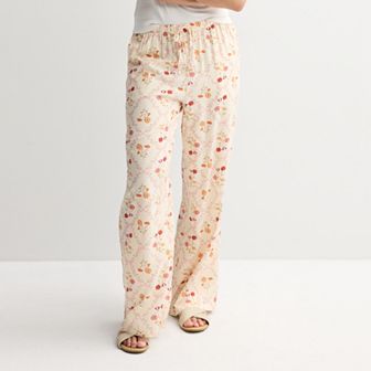 Juniors' Threads Of Luxx Printed Soft Pull On Pants