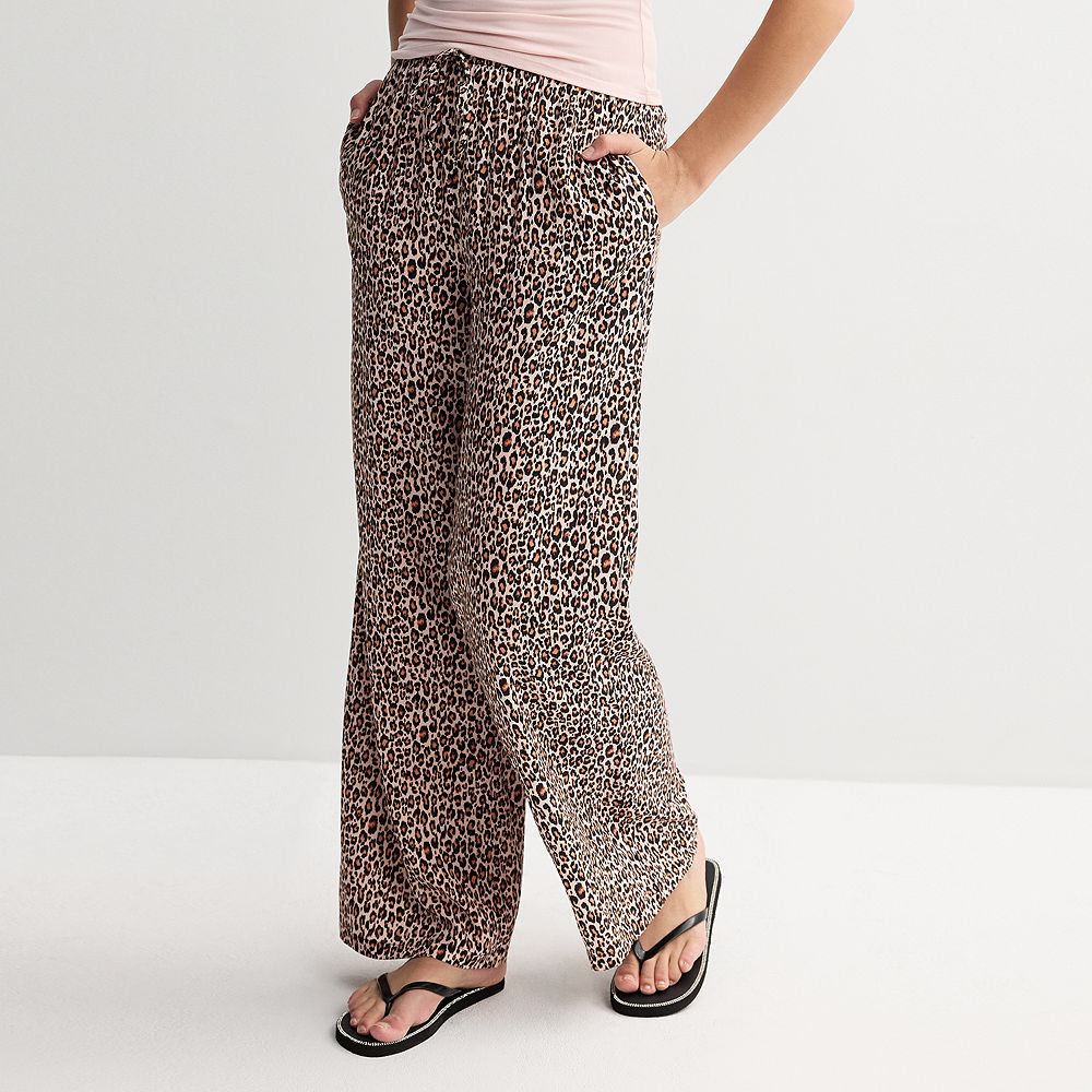 Juniors' Threads Of Luxx Printed Soft Pull On Pants