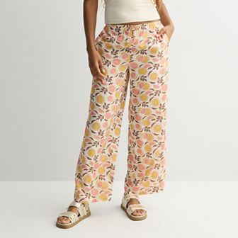 Juniors' Threads Of Luxx Printed Soft Pull On Pants