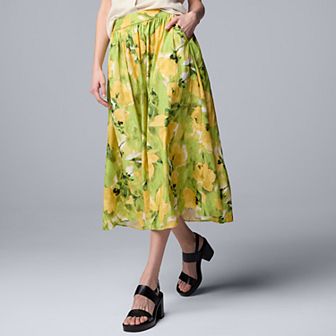 Women's Simply Vera Vera Wang Shirred Midi Skirt