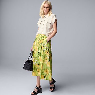 Women's Simply Vera Vera Wang Shirred Midi Skirt