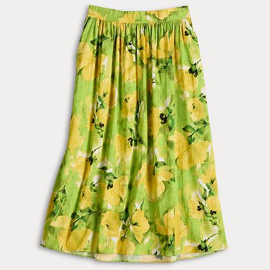 Women's Simply Vera Vera Wang Shirred Midi Skirt