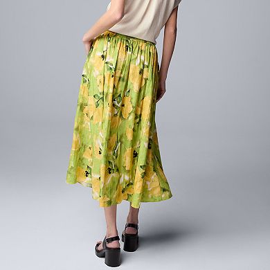 Women's Simply Vera Vera Wang Shirred Midi Skirt