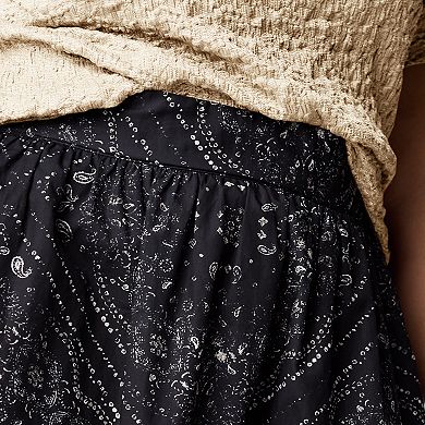 Plus Size Simply Vera Vera Wang Shirred Midi Skirt