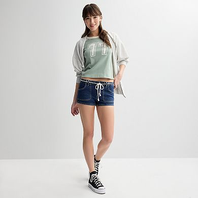 Juniors' SO® Low-Rise Belted Shortie Shorts