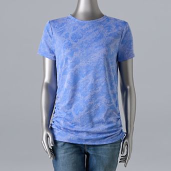 Women's Simply Vera Vera Wang Side Ruched Short Sleeve Top