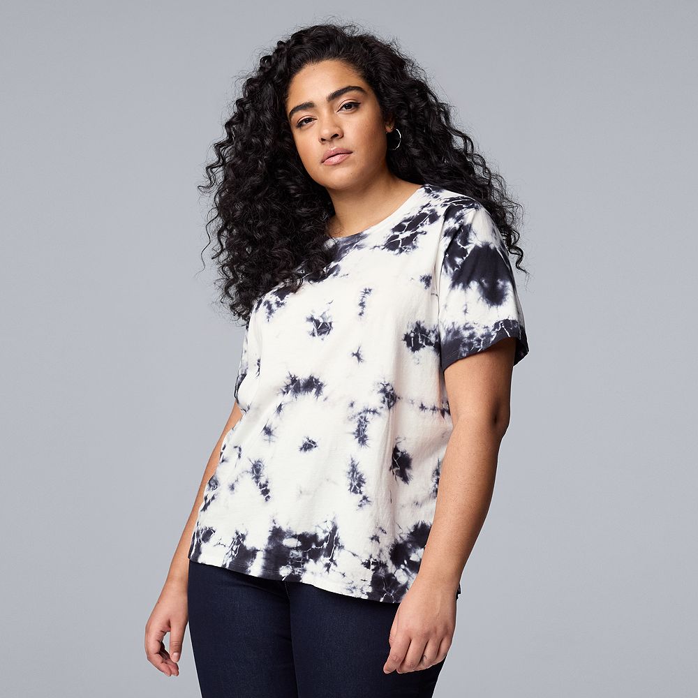 Plus Size Simply Vera Vera Wang Boyfriend Tee