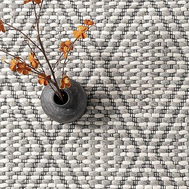 nuLOOM Laura Bohemian Trellis Wool and Jute Area Rug