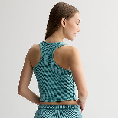 Juniors' SO® Waffle Racerback Tank Top