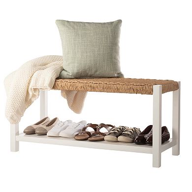 Alaterre Furniture Newport 40" Wood Shoe Storage Bench