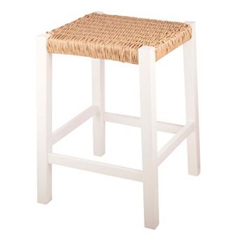 Alaterre Furniture Woven Seat Counter Stool