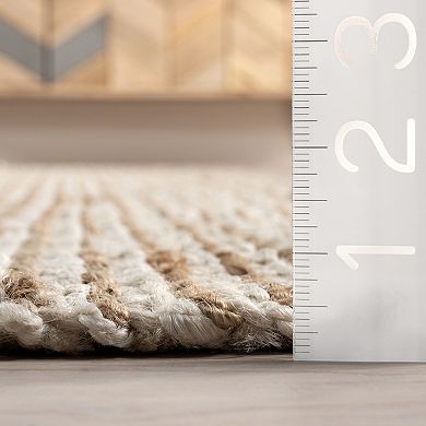nuLOOM Jacinta Classic Striped Border Jute Area Rug