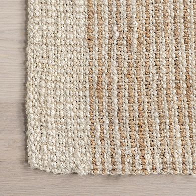 nuLOOM Jacinta Classic Striped Border Jute Area Rug
