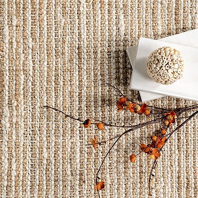 nuLOOM Jacinta Classic Striped Border Jute Area Rug