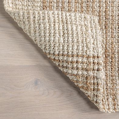 nuLOOM Jacinta Classic Striped Border Jute Area Rug