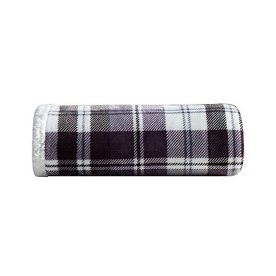 Eddie Bauer Trailhead Plaid Sherpa Throw Blanket