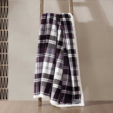 Eddie Bauer Trailhead Plaid Sherpa Throw Blanket