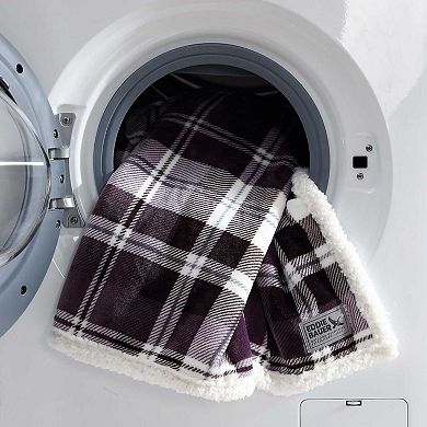 Eddie Bauer Trailhead Plaid Sherpa Throw Blanket