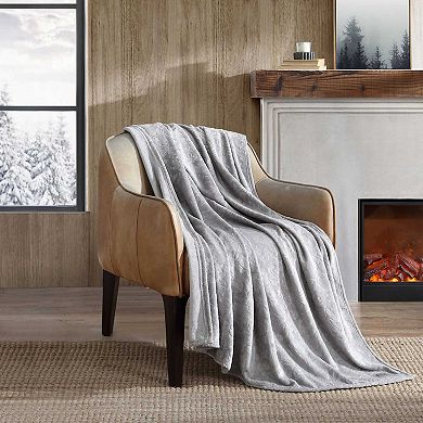 ddie Bauer Woodblock Floral Throw Blanket