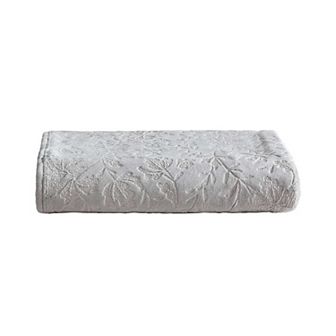 Eddie Bauer Woodblock Floral Throw Blanket