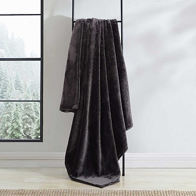 Eddie Bauer Ultra Lux Plush Black Throw Blanket