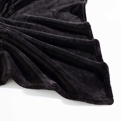 Eddie Bauer Ultra Lux Plush Black Throw Blanket