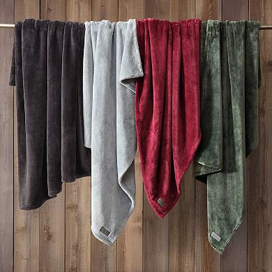 Eddie Bauer Ultra Lux Plush Black Throw Blanket