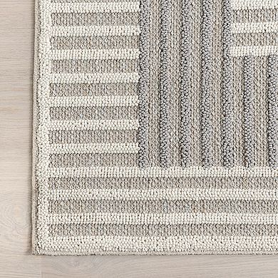 nuLOOM Nicka Striped Border Area Rug