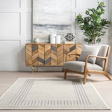 nuLOOM Nicka Striped Border Area Rug