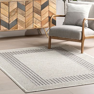 nuLOOM Nicka Striped Border Area Rug
