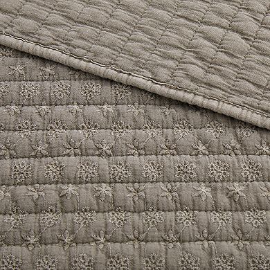 Levtex Home Eyelet Quilted Throw Blanket Blanket