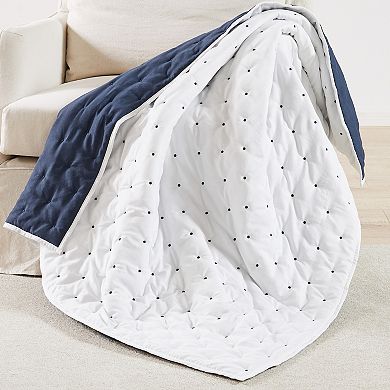 Levtex Home Embroidered Swiss Dot Throw Blanket