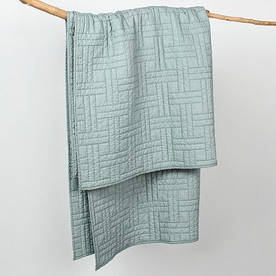 Levtex Home Melange Stitch Quilted Throw Blanket Blanket
