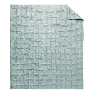 Levtex Home Melange Stitch Quilted Throw Blanket Blanket