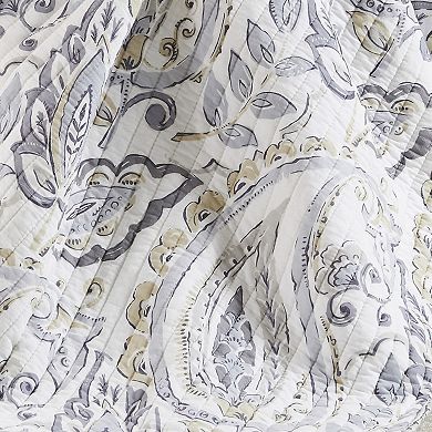 Levtex Home Tamsin Grey Quilted Throw Blanket