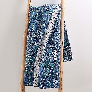 Levtex Home Bellamy Teal Quilted Throw Blanket