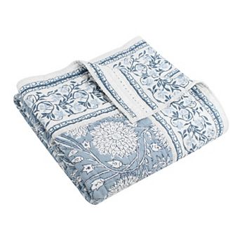 Levtex Home Adare Blue Quilted Throw Blanket