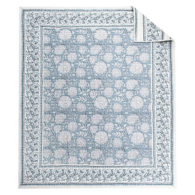 Levtex Home Adare Blue Quilted Throw Blanket