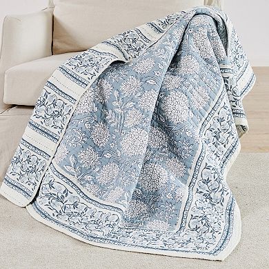 Levtex Home Adare Blue Quilted Throw Blanket