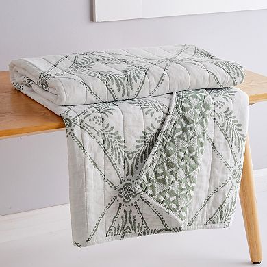 Levtex Home Kemala Sage Quilted Throw Blanket