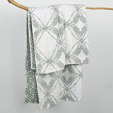 Levtex Home Kemala Sage Quilted Throw Blanket