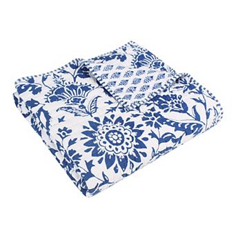 Levtex Home Clara Blue Quilted Throw Blanket