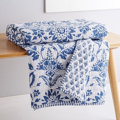 Levtex Home Clara Blue Quilted Throw Blanket