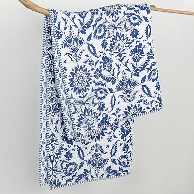 Levtex Home Clara Blue Quilted Throw Blanket