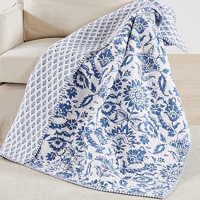 Levtex Home Clara Blue Quilted Throw Blanket
