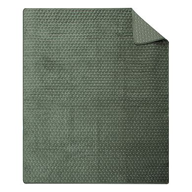 Levtex Home Velvet Stitch Chambray Quilt Throw Blanket